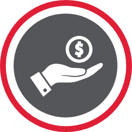 A hand displaying a monetary coin