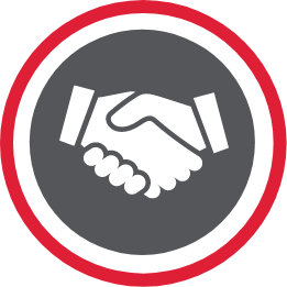 Two hands shaking together