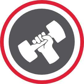 A hand lifting up a weight.