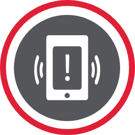 A cell phone buzzing