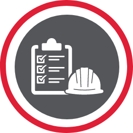 A hardhat and a safety checklist