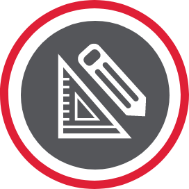 A pencil and protractor