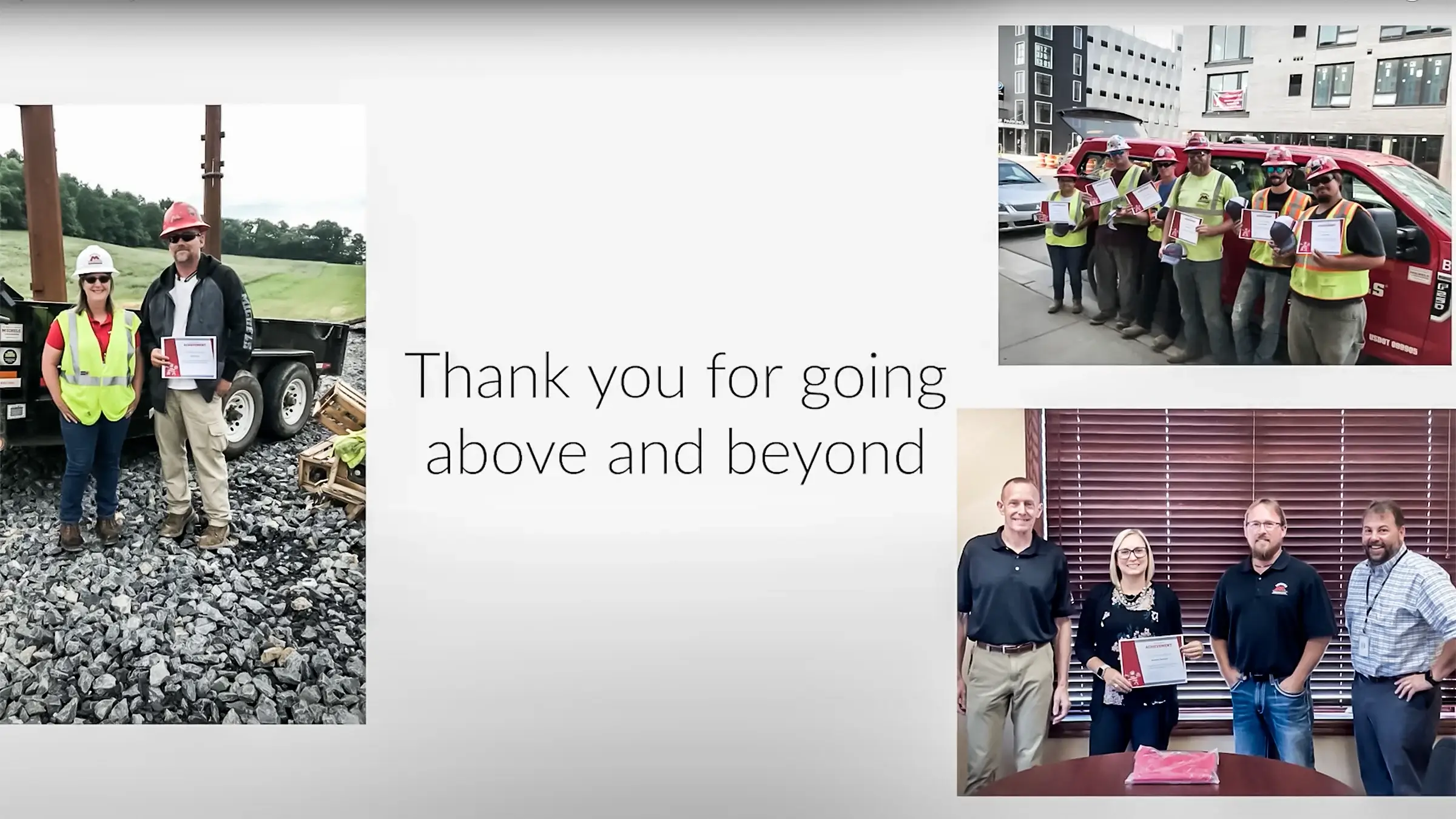 A collection of images depicting those who have displayed Michels Core Values.