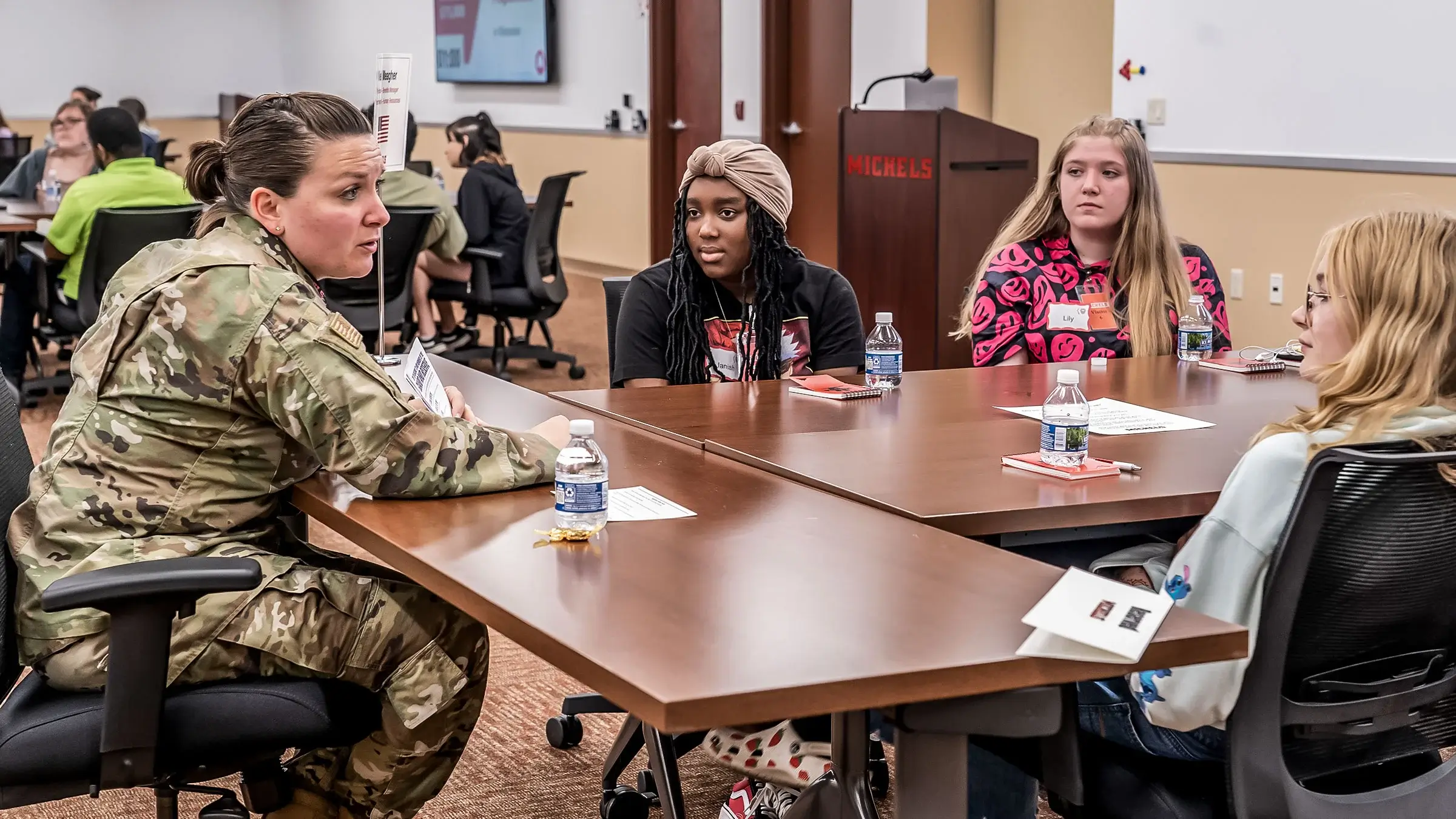 Students learn about different career opportunities with beyond high school.